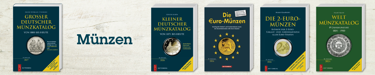 Banner-Picture for 'Münzen' redirecting to '/sammeln/buecher?category=muenzen'.