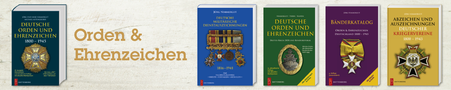 Banner-Picture for 'Orden & Ehrenzeichen' redirecting to '/sammeln/buecher?category=orden'.